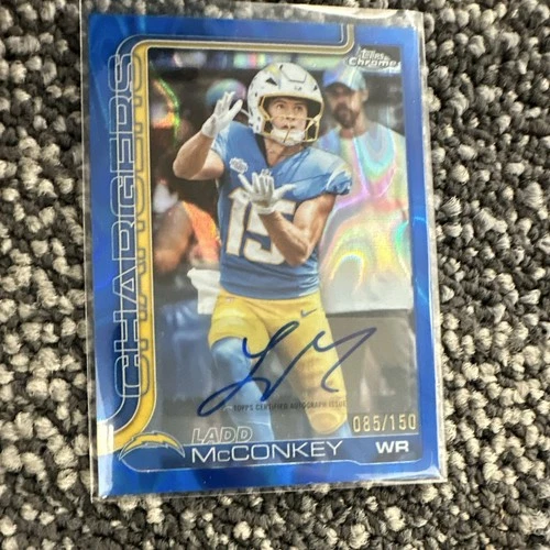 2025 Topps Chrome Ladd McConkey Chrome Autographs (RAW)