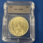 1923 Peace Silver Dollar ICG MS63