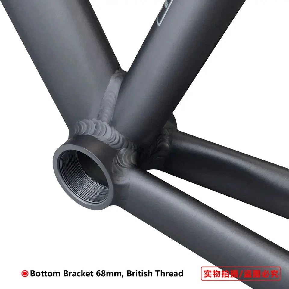 Juego de cuadro de bicicleta de una sola velocidad de engranaje fijo 700C pista de carreras Fixie conjunto de cuadro de bicicleta Foto 4 de 4