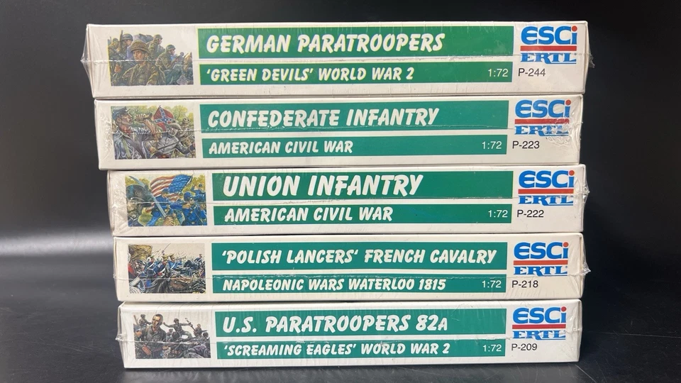 Lot of 5 ESCI 1:72 Kits – P209, P218, P222, P223, P244 – Sealed WWII/Civil War - Image 4 of 4