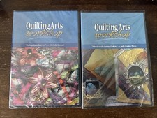 Quilting Arts Workshop DVD Lot of 2 Mixed Media Fabric Collage Lace Scarve New