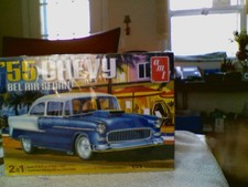 AMT 1955 Chevy Bel Air Sedan 1:25 Scale Model Kit, AMT1119M Hot Rod NEW SEALED
