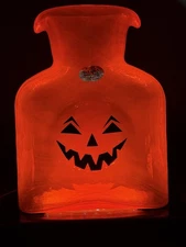 Blenko Halloween LAMP/Nightlight  Dreamcicle 384 Water Bottle 