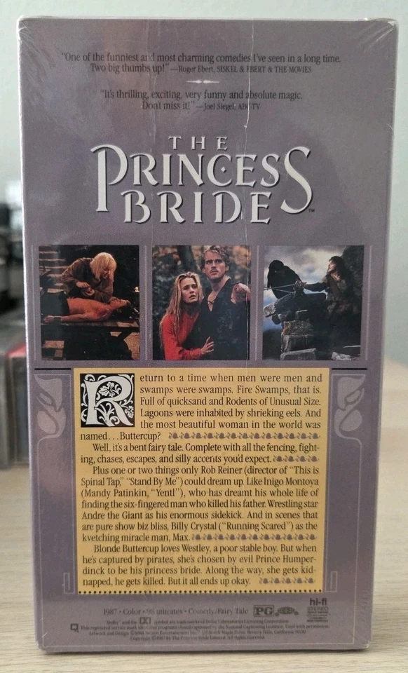 The Princess Bride 1987 Sealed Nelson VHS Watermark UPC Both Sides - Image 2 of 4