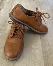 Kenneth Cole Boys Dress Shoes Size 1 Light Brown Lace Up Formal Wedding