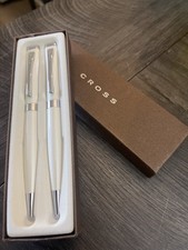 Cross Pearlescent White Ballpoint Pen  Mechanical Pencil Set