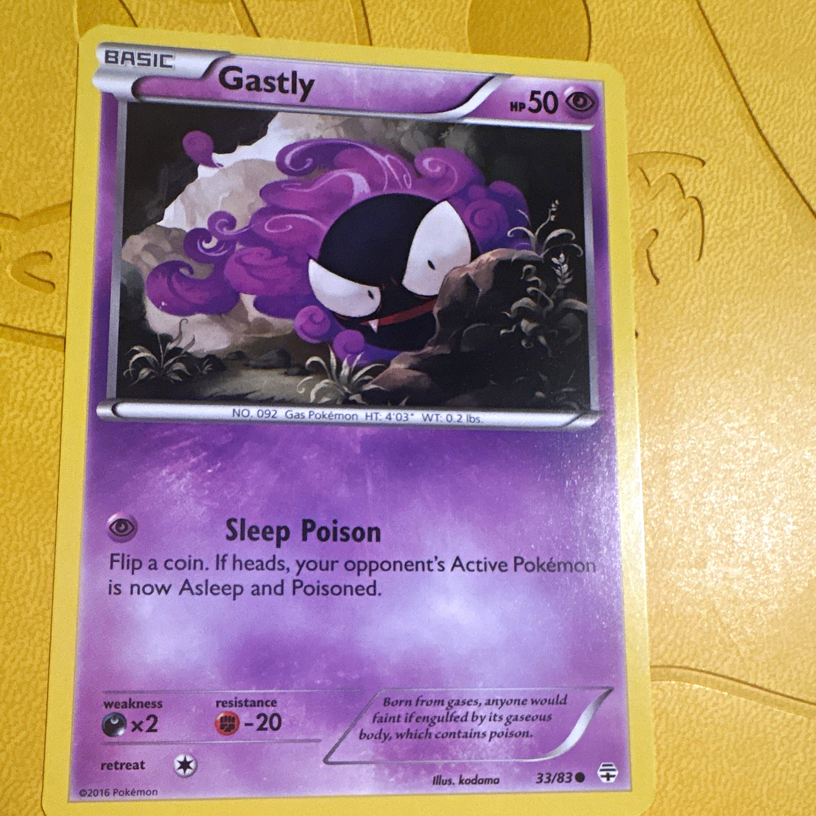 Pokémon TCG Generations Gastly 33/83 Common Regular 2016