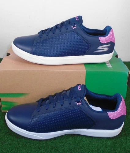 NIB Skechers Women's Go Golf Performance Golf Shoes 8.5M, Nvy/Shimmer Pnk, 14882