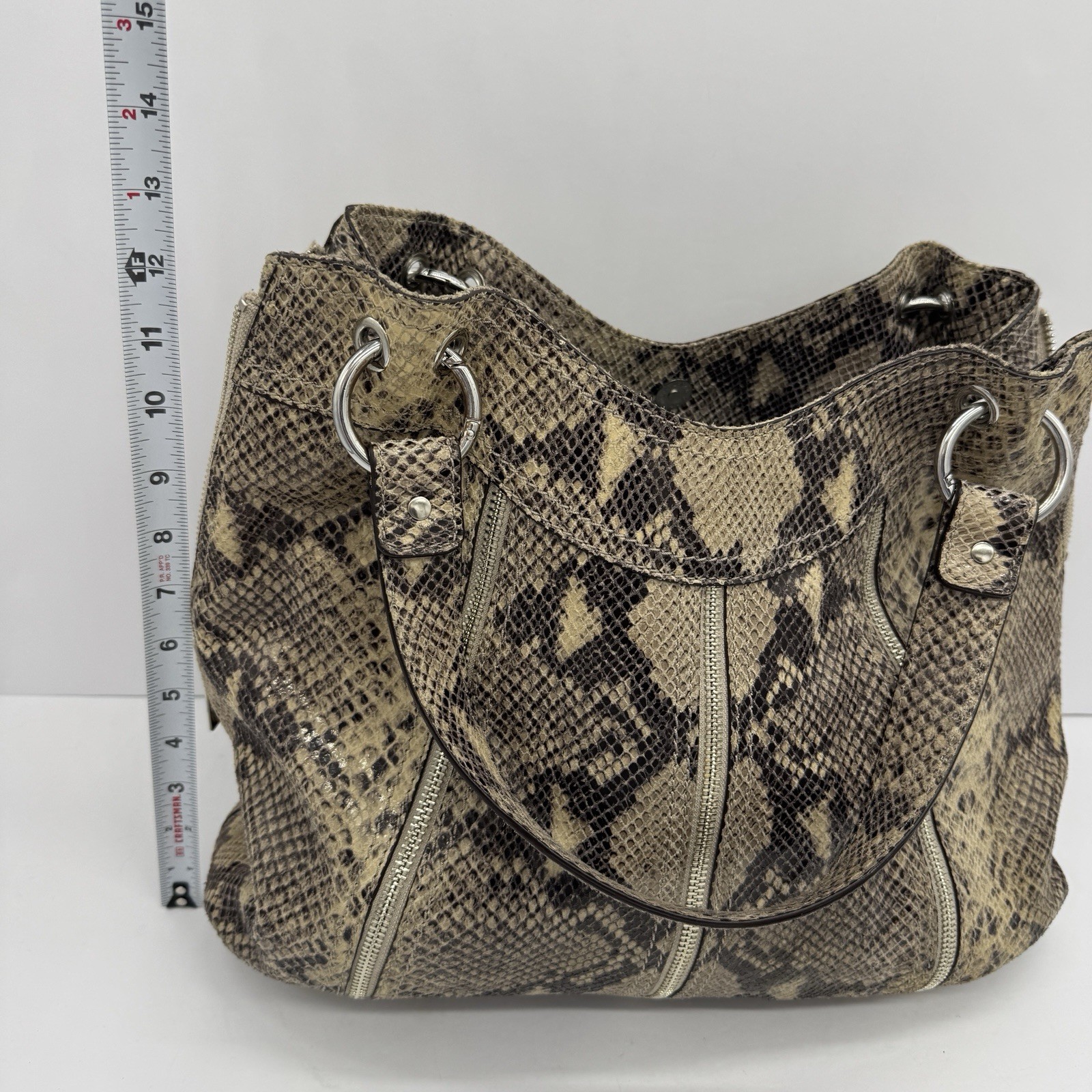 MICHAEL KORS Y2K Python Snakeskin Leather Satchel… - image 22