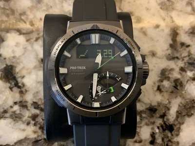 The Casio Pro Trek PRW-70Y-1JF Atomic Solar Baro Alti Thermo Comp Tidal Fish 