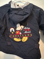Walt Disney World Mickey Mouse Jacket Hooded Windbreaker Lined Applique Youth XS