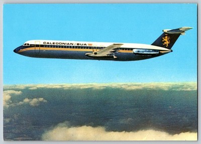 Caledonian/BUA (British United Airways) BAC 1-11 jet Postcard