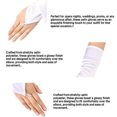 Long Prom Gloves Women Wedding Gloves Bachelorette Party Costume Stage Gloves