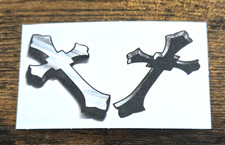 Double Crosses Temporary Tattoo 4" Waterproof Cross Body Art