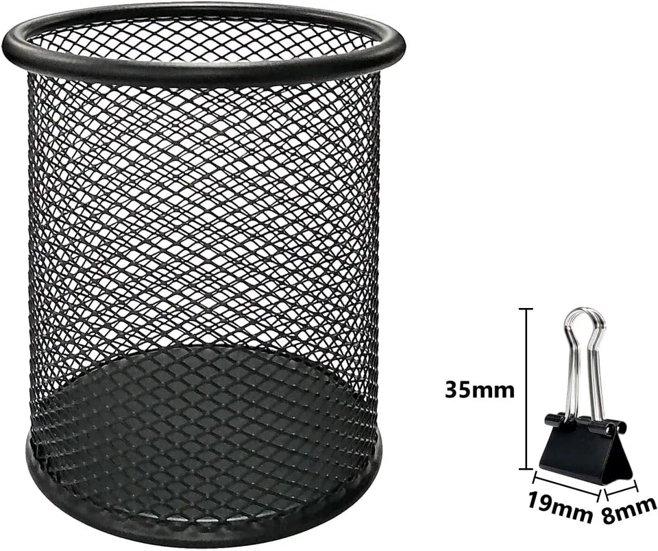 Paquete de 96 mini clips de carpeta (19 mm) abrazaderas de papel negras pequeñas de 3/4 pulgadas para oficina Foto 4 de 4