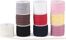 Bias Tape Double Fold 1/4 Inch, Double Fold Bias Binding Tape 18 Yards per Roll 