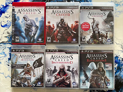 Assassins Creed 1 2 3 Brotherhood Revelations PS3 Game Lot