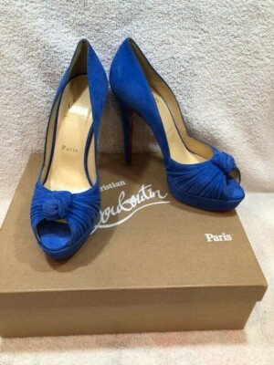 Christian Louboutin Greissimo Pump Royal Blue Suede Suede 39