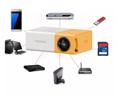 Tragbarer Mini LED Home Projektor Full HD 1080p AV/USB/TFT Zoom + Fernbedienung