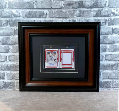 Elegant Brown Frame For Magnetic Card Holder- Vertical Booklet W/UV Protection