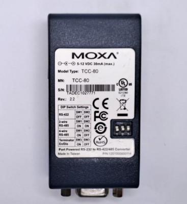 MOXA TCC-80 PORT POWERED RS-232 TO RS-422485 CONVERTER