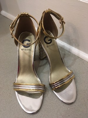 guess silver sandals
