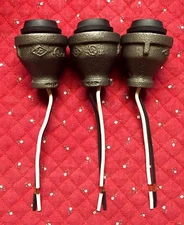 LOWEST PRICE!!! 3 Industrial Steampunk 1-1/4" x 3/4" Iron Lamp/Light Socket  