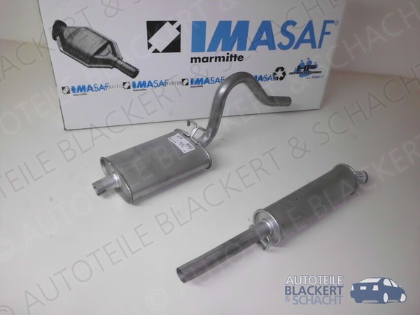 Imasaf Auspuffset Mitteltopf + Endtopf FüR Opel Manta B 2.0 E 1977-1981-image