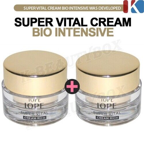 IOPE Super Vital Cream Rich 14ml x 2EA Amore Pacific BEST Anti-Wrinkle Cream - Picture 1 of 10