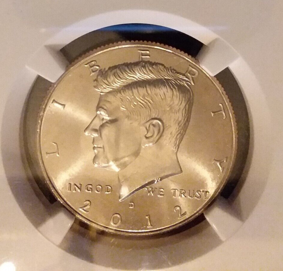 2012-D CLAD NGC MS 67 ER KENNEDY HALF DOLLAR *** SUPERB WHITE BRILLIANT UNC ***