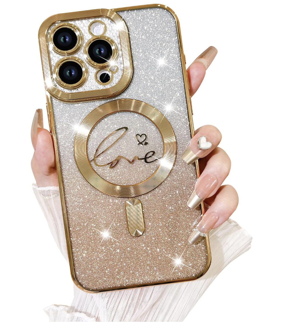 MagSafe iPhone 15 Pro Max Case with Love Heart Camera Protection-image