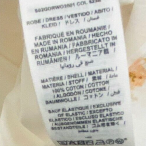 BONPOINT NWT FLORAL-PRINTED WHITE COTTON AYLIN FLARED DRESS W/ RUFFLES SIZE 8 - Picture 9 of 9