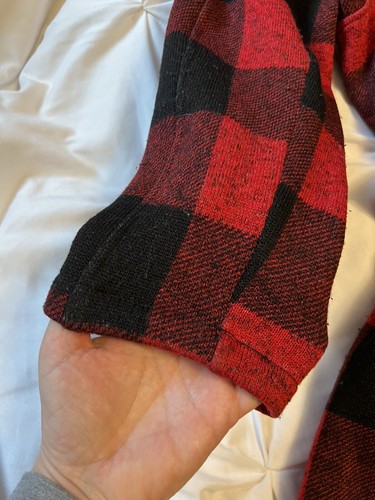 Womens size 1x Winter Coat black red buffalo plaid Steve Madden belt jacket - Picture 3 of 13