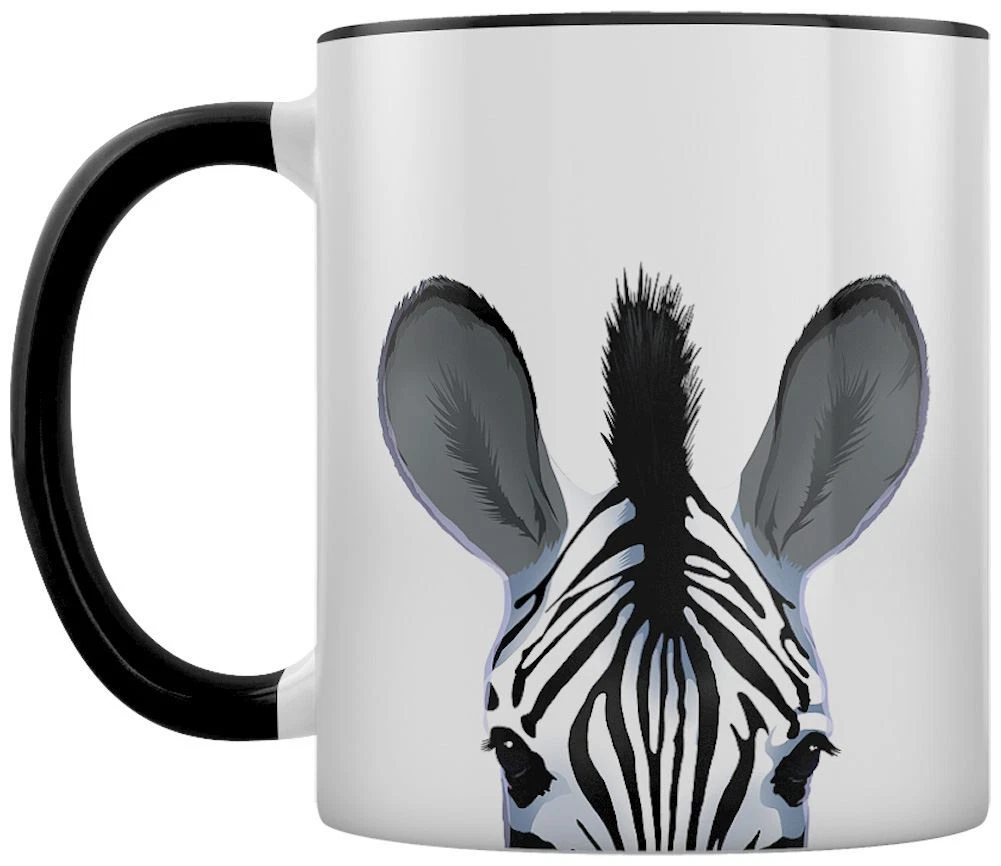 Inquisitive Creatures Zebra Black Inner 2-Tone Mug
