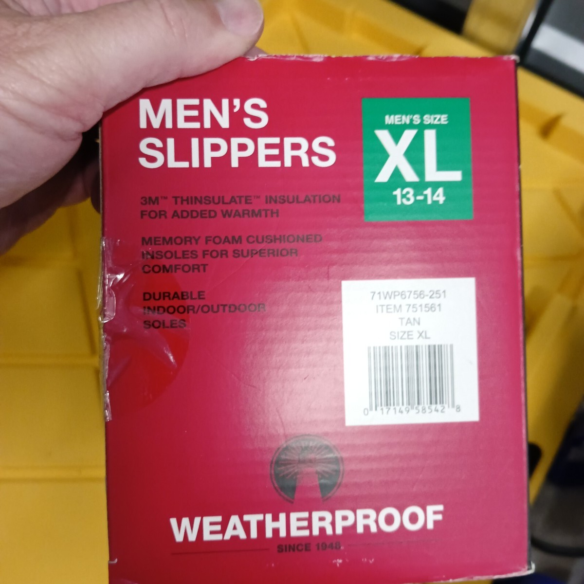 Mens Weatherproof Slippers 3M Thinsulate Lined Memory Foam  display picture 3