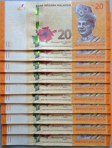 RM20 Muhammad Ibrahim sign 10 pcs Running Number Note BV 6692111 - 6692120 - Picture 2 of 2