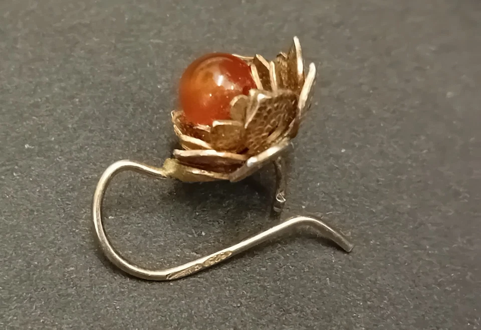 Orecchini Vintage Argento 925 E Rame - Immagine 2 di 3