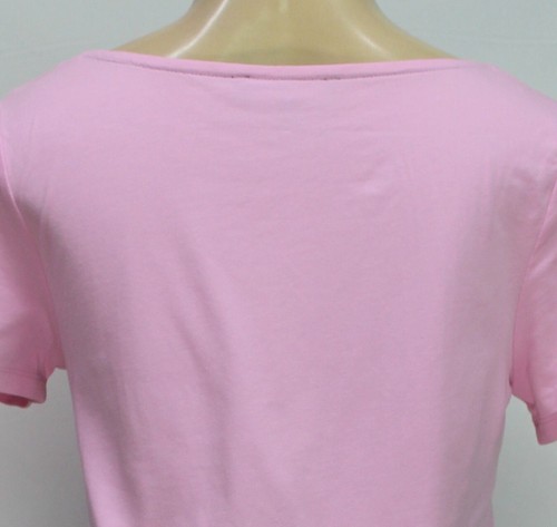 Jones New York Signature Women's Tee Top Short Sleeve Pink Petite Size PS - Picture 7 of 7