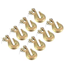 (8) G70 3/8" Clevis Grab Hooks Chain Hook Tie Down Truck Trailer Towing Flatbed