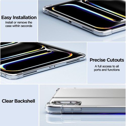 For Apple iPad Pro 13-inch (M4) 2024 Case Clear Shockproof Protective Slim Cover - Picture 7 of 10