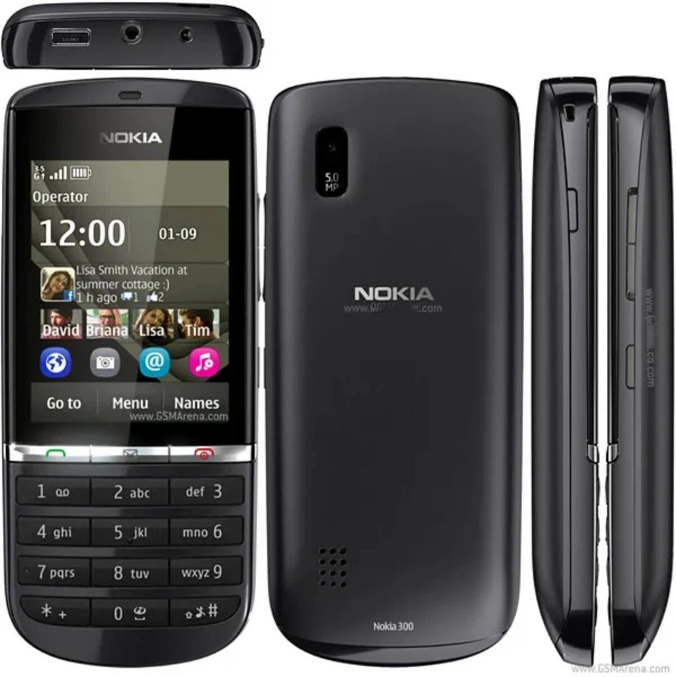 Nokia Asha 300 Original 2.4' 3G Bluetooth FM MP4 Keypad Unlocked Mobile Phones - Image 2 of 4