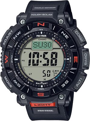 CASIO PRO TREK PRG-340-1JF Black Tough Solar Compass Outdoor Digital Men Watch