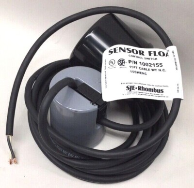SJE-Rhombus 1002155 Sensor Float Control Switch 15FT Cable WT N.C. 15SWENC