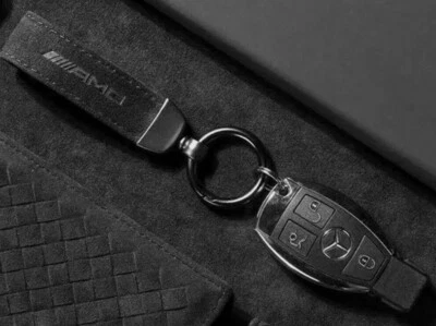 Mercedes Benz AMG Metal Alcantara Keyring Luxury Keychain High Quality Key Ring