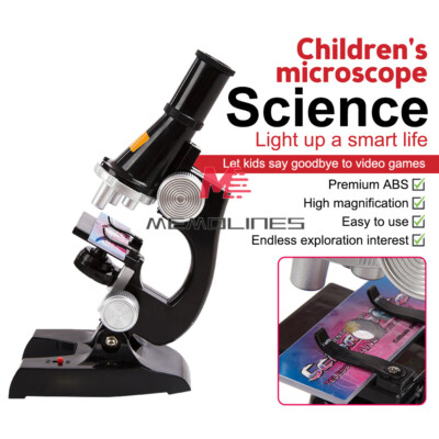 Portable Compound Student Microscope Set science experiment for children 450x