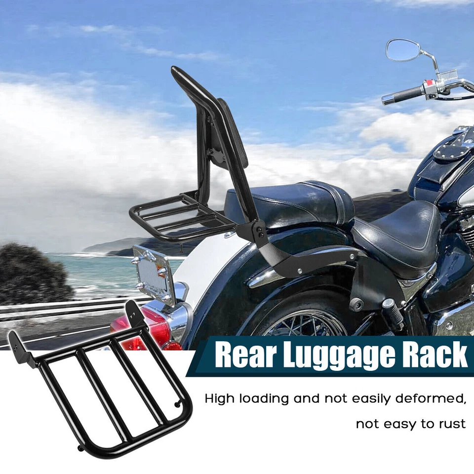 Backrest with Luggage Rack For 2001-2004 Suzuki Intruder Volusia 800 / VL800 Foto 2 de 4
