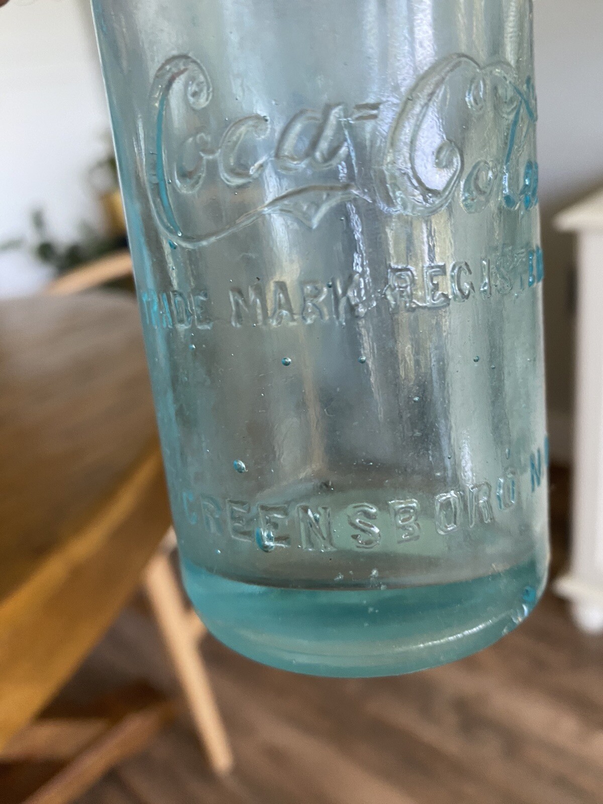 Vintage Straight Sided CocaCola Bottle From Greensboro North Carolina