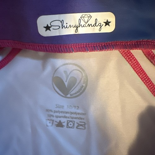 CHAQUETA DE PATINAJE SOBRE HIELO SHINYHANDZ PARA NIÑAS NUEVA SIN ETIQUETAS ROSA AZUL PÚRPURA OMBRE ESTRÁS 10/12 - Imagen 7 de 12