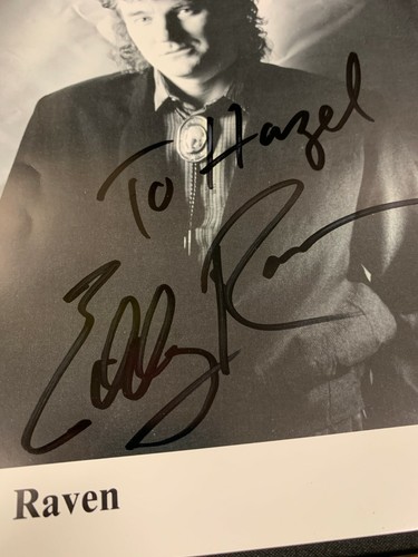 EDDY RAVEN COUNTRY SINGER AUTO FIRMATA A MANO 8X10" FOTO BIANCO E NERO CON CERTIFICATO DI AUTENTICITÀ D - Foto 2 di 2