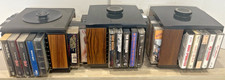 Lot of 59 Music cassette tapes with 3 lazy susan casette holders